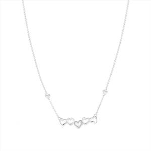 Heart Bar Sterling Silver Necklace