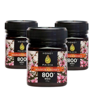 x 3 Manuka Honey 800+ MGO (20+) 250g Honey Paihia