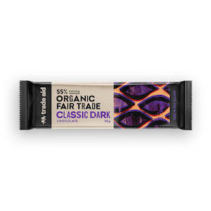 Classic Dark chocolate 50g Plastic free Organic 55% cocoa classic dark chocolate