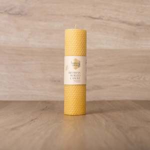 Hand Rolled Beeswax Pillar Candles - 21cm x Medium