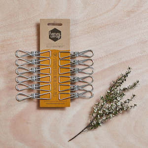 Honeywrap 12 Stainless Steel Pegs - Card