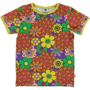 Flower Short Sleeved Top (Purple) (2-3 Years)