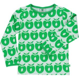 Apple Long Sleeved Top (Green and White)