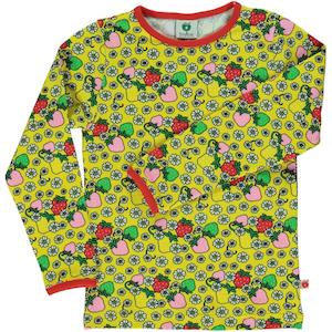 Strawberry/Flowers Long Sleeved Top (Yellow)