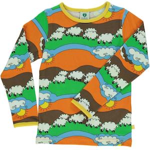 Internet only: Sheep Long Sleeved Top (Blue Grotto)