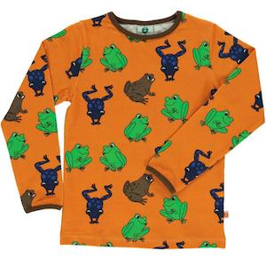 Frog Long Sleeved Top (Orange)