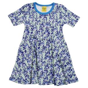 Viola Short Sleeved Skater Dress (Mazarine Blue) (3 Years)