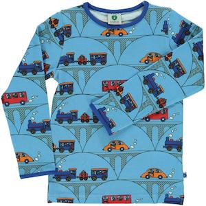 Train Long Sleeved Top (Blue Grotto) (2-3 Years)