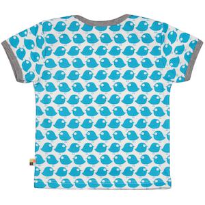 Internet only: Petrol Birds Short Sleeved Top