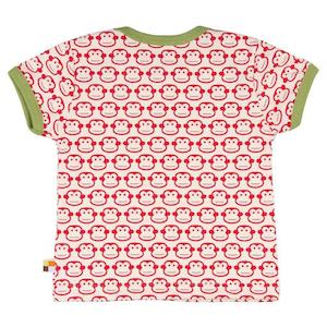 Red Monkey Short Sleeved Top (5-6 Years)