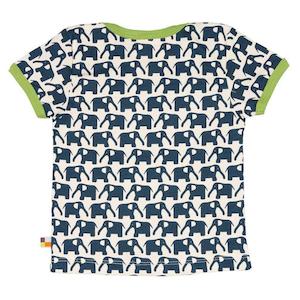 Ultramarine Elephants Short Sleeved Top