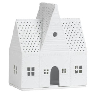 GIFTWARE: PORCELAIN TEA LIGHT HOUSE - GINGERBREAD LGE