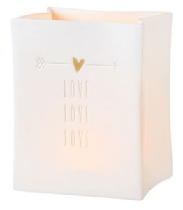 GIFTWARE: TEALIGHT BAG - PORCELAIN