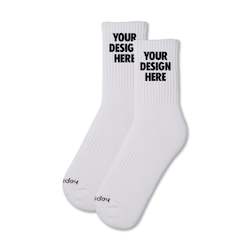 WHITE CUSTOM ATHLETIC SOCKS