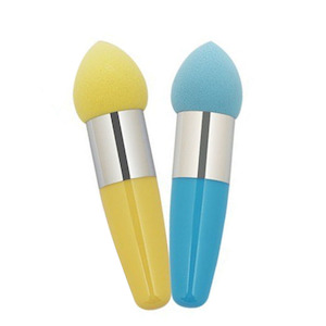 Craft material and supply: Cosmetic Bullet Head Makeup Sponge Applicator Brush Tool 2PC Set