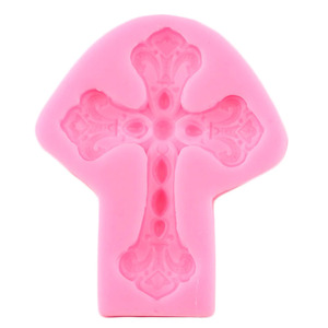 Ornate Christian Cross Silicone Craft Mold Fondant, Polymer Clay Resin Plaster