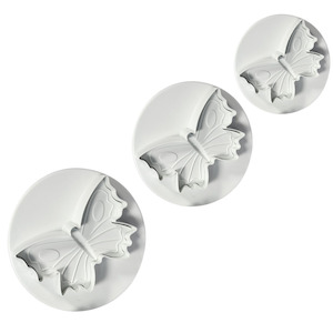 Butterfly 3PC Plastic Fondant Cut & Emboss Set For Cake Decorating & Clay Craft