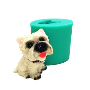 3D Dog Silicone Craft Mould For Fondant, Polymer Clay, Soap, Resin, Plaster