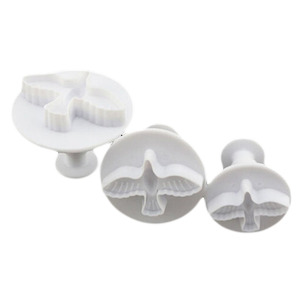 Dove 3PC Fondant Sugar Paste Plastic Cutter Set For Cake Decorating