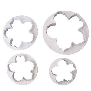 Peony Flower 4 pc Plastic Cutter Set