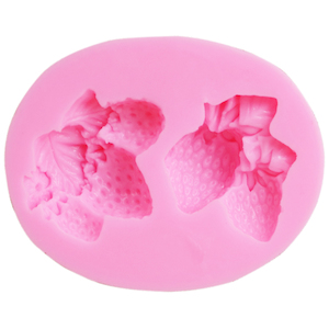 Craft material and supply: Strawberry Cluster Silicone Craft Mold For Fondant & Polymer Clay Crafts