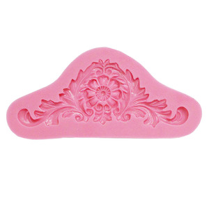 Craft material and supply: Floral Baroque Embellishment Silicone Craft Mould For Fondant, Clay, Plaster Etc