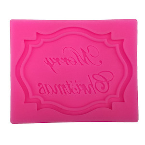 Craft material and supply: Framed Merry Christmas Silicone Fondant & Polymer Clay Craft Mold