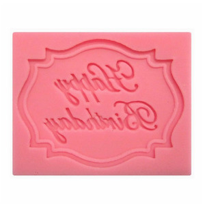 Craft material and supply: Silicone Happy Birthday Frame Mold