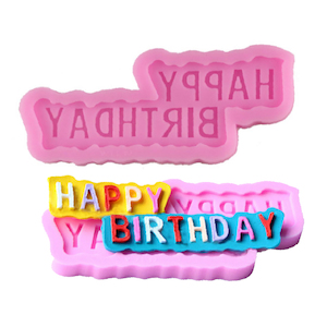 Happy Birthday Silicone Craft & Fondant Mould