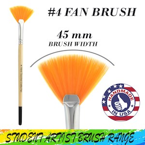 Craft material and supply: Synthetic Fan Brush Handmade in USA