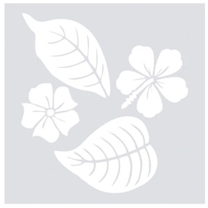 Tropical Leaf & Flower Plastic Craft Stencil