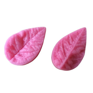 Craft material and supply: Leaf Silicone 2pc Squeeze Silicone Craft & Fondant Mould