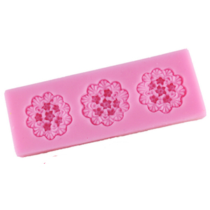 Dainty Silicone 3 x Flower Fondant Craft Mould