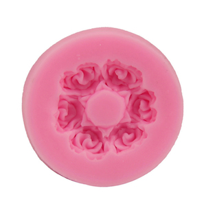 Rose Circle Silicone Fondant Craft Mould