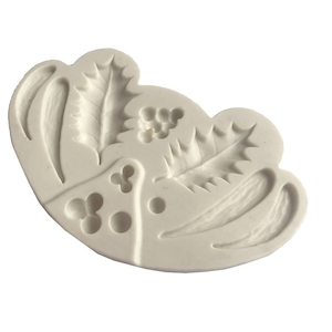 Holly & Mistletoe Silicone Craft Mould For Cake Decorating, Sugar & Clay Crafts