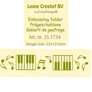 Piano Key & Musical Note Embossing Folder For Card Making, Scrapbooks Papercraft