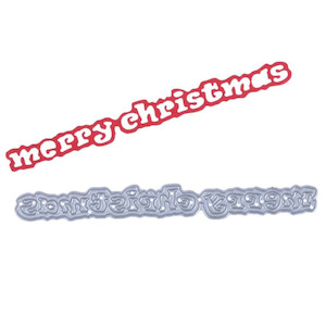 Merry Christmas Words Metal Cutting Die Stencil For Paper Craft & Card Making