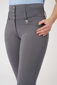 Sporting equipment: Horze Tara Women's High Waist Full Seat Breeches - Smokey Pearl Grey