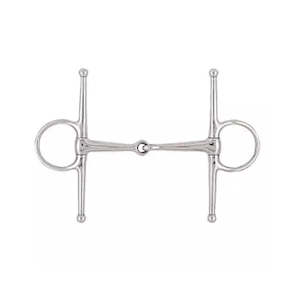 Korsteel Stainless Steel Jointed Full Cheek Eggbutt Snaffle Bit