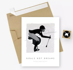 Hunt Seat Paper Co Greeting Card - Goals Not Dreams