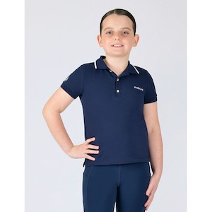 Dublin Kids Poppy Short Sleeve Polo Top - Naval Academy