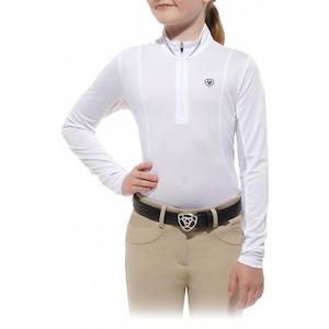 Sporting equipment: Ariat Girls Sun Stopper Long Sleeve Top with 1/4 Zip