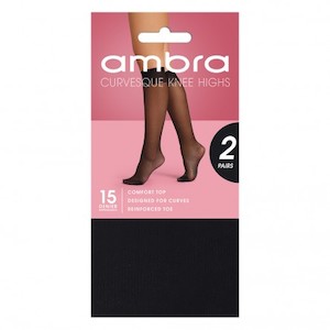 Ambra Curvesque Sheer Knee Highs come in a 2 pairs pack - NZ Hosiery