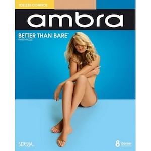 Hosiery: Ambra Better Than Bare Toeless Pantyhose - NZ Hosiery