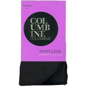 Columbine Plus Size Footless Tights - 50 Denier - NZ Hosiery