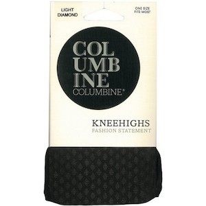 Columbine Light Diamond Patterned Knee Highs - NZ Hosiery