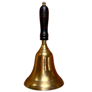 Brass Bell with Wooden Handle