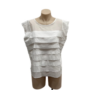 White Cotton Top - Size 14