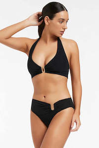 Swimwear: Jetset U/Trim Mid Pant Black