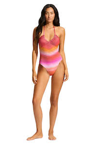 Swimwear: Spectrum Drawstring V Neck 1Pce